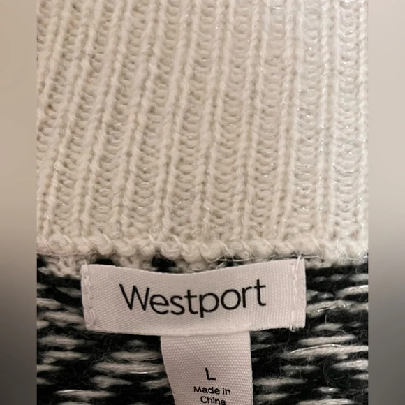 Westport Large Women’s Pullover Sweater -pink, black, white - Picture 5 of 5